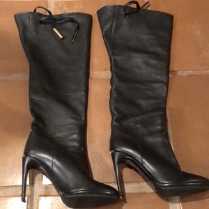 Burberry over the knee leather boots
